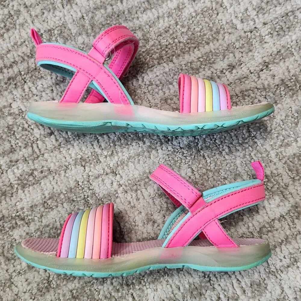 Carter's girl's light-up rainbow sandals size 12 - Picture 7 of 9